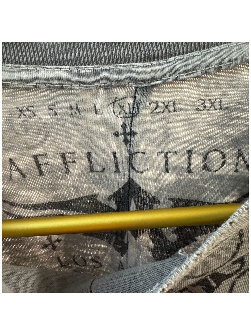 Affliction Mens Graphic Distressed  Short Sleeve T-SHIRT Size XL - Picture 6 of 9